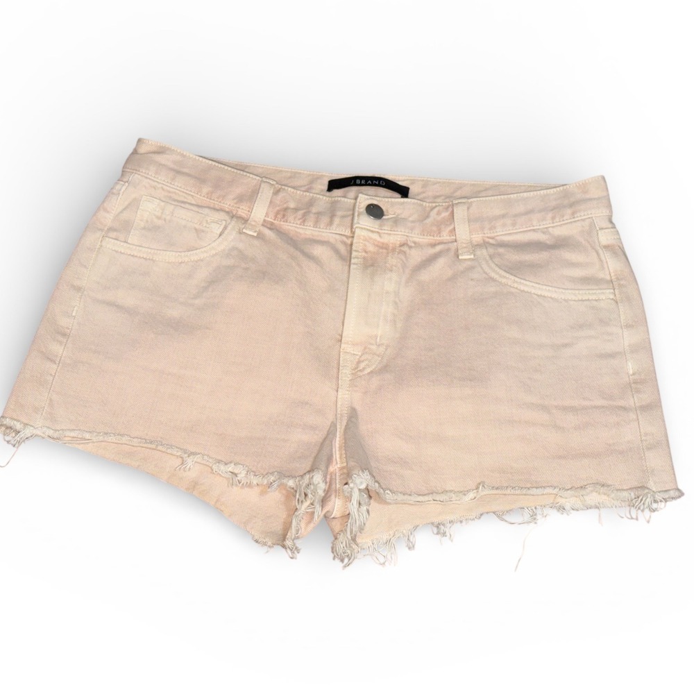 J Brand Memory Denim Shorts Light Nude Raw Hem Cut Off JB001363 Womens‎ Size 28